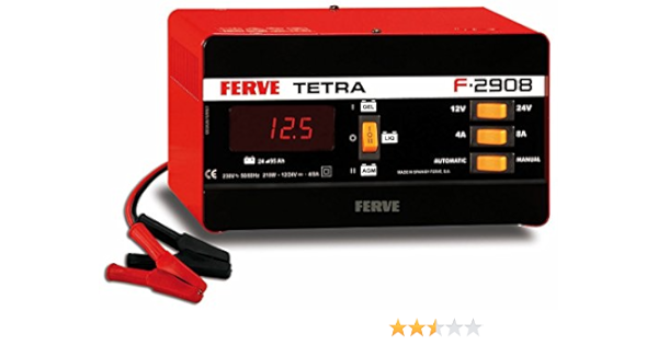 FERVE F-2908 Cargador de Baterías de Plomo Acido