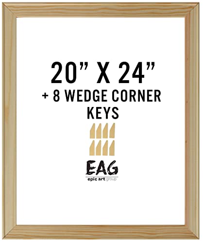 Bliss Solid Wood Stretcher Bar DIY Kit 3/4" Deep with Plastic Keys for Canvas A…