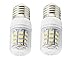 Uniox 2 Pack LED Light Bulbs Solar Power 12V - 24 Volt E26 4 Watt 360 Lumens 48pcs LEDs Warm White 3000K