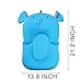 UNAOIWN Baby Bath Cushion, Newborn Bath Anti-Slip Cushion Seat, Infant Floating Bather Bathtub Pad，shower bed Security guaranteed (Blue,Elephant)