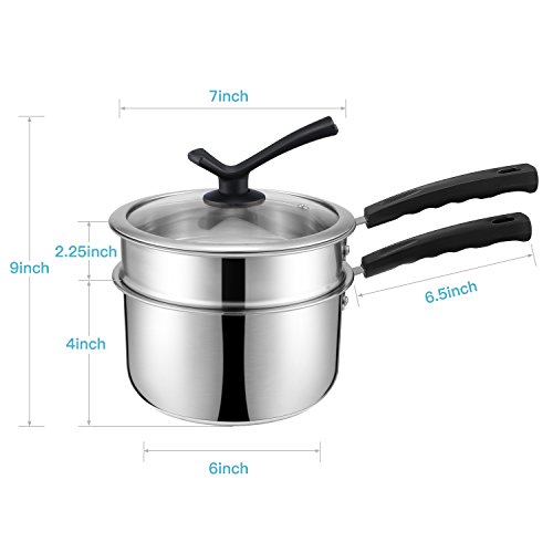Double Boilers&Classic Stainless Steel NonStick Saucepan,Steam Melting