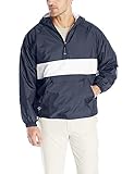 Charles River Apparel Men's Classic Striped Pullover Jacket, Navy/White, X-Large