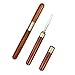 BESTONZON 2pcs Portable Stainless Steel Ice Pick Ice Tool Tea Needle Tea Knife with Copper Handle(Rosewood)