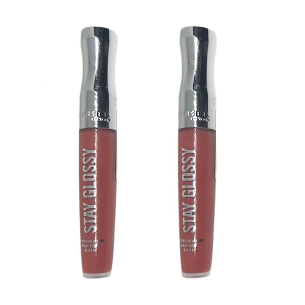 PACK OF 2 RIMMEL STAY GLOSSY 6HR LIP GLOSS, SIPPIN # 135