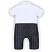 TNYKER Baby Boy Suit, Baby Boy Tuxedo，Toddler Short Sleeve Rompers Infant Outfit with Bow Tie