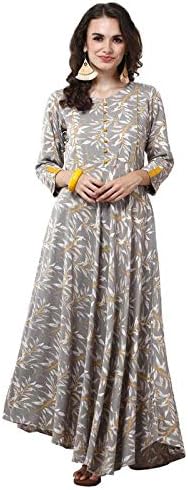 VGANG Women's Rayon Anarkali Kurta