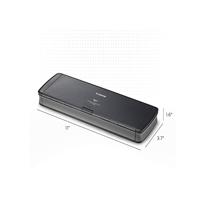 Canon imageFORMULA P215II Mobile Document Scanner, Black, 1.6" x 11" x