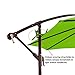 FLAME&SHADE 10 ft Offset Cantilever Outdoor Patio Umbrella - Apple Green