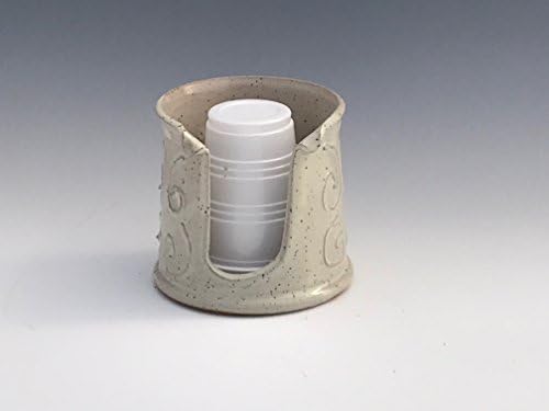 5 ounce Kitchen Cup Holder Glazed In Cream Glaze