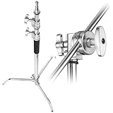 Flashpoint 10' C (Century) Light Stand on Turtle Base Kit w/40" Grip Arm &amp; 2 Gobo Heads and Baby Pin - Chrome