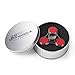 GoTwiddle Spinner Fidget Toy Metal Triangle Hand Spinner - Premium High Speed Bearing - Stainless Steel Metal Frame - for Calm and Focus ADHD Autism Kids Adult - Spin 3-7 Minutes - Black Red (Jessie)