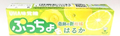 (Pack of 6) UHA Puccho Stick Candy - Haruka Citrus Fruit Flavor 50g