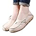 vaganana Women's Leather Loafers Wild Driving Casual Flats Shoes