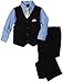 Nautica Dress Up Little Boys' Toddler 4 Piece Dresswear Vest Set, Navy, 2T/2