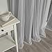 Best Home Fashion uMIXm Mix and Match Tulle Sheer Lace and Blackout 4 Piece Curtain Set – Antique Bronze Grommet Top – Grey - 52