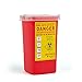 D & H Medical Sharps Disposal Container: 3-Pack Biohazard Needle Container 1-Quart Size | Safe Lock Containers for Disposal of Syringes, Blades & Lancets| Top Tattoo Supplies Disposal Kit