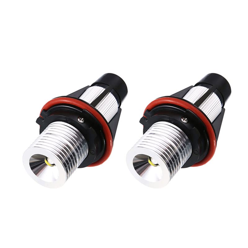 ePathChina 2pcs 1000LM Angel Eyes Light Car LED Bulbs Halo Ring Marker 5W 6000K White for BMW E39 E53 E63 E64 (White)