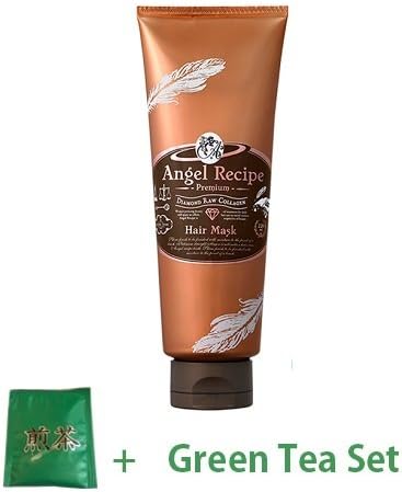 Angel Recipe Premium Damage Repair Moist rich hair mask 220g (Green Tea Set)
