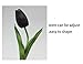 ALIERSA 10-Heads Home Decoration Mini Tulip Real Touch Tulip Artificial Flowers Bouquets (Black)