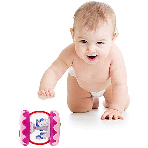 WISHTIME Baby Musical Drum Toy - Educational Learning Toy for Baby Electronic Drum Instruments with Lights for 1 2 3 Year Old Toddlers Kids Boys and Girls(Pink) - Thumbnail 2