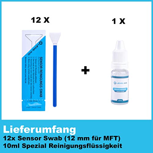 Lens-Aid Sensor Reinigung (12 mm Swabs + Flüssigreiniger) – Bild 8