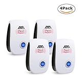 iHomy Ultrasonic Pest Repeller [4-Pack] , Plug in Repellent Indoor for Mosquitoes, Mice, Ants, Rats, Roaches, Spiders, Bugs, Flies, Rodents - Eco-Friendly, Human & Pet Safe Pest Warrior