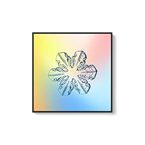 Framed Canvas Wall Art for Living Room, Bedroom Snowflake Theme Canvas Prints for Home Decoration Ready to Hang - 16x16 inches