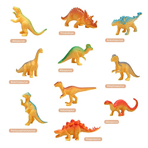 80-Pack Mini Dinosaur Toys Tiny Dinosaurs Figures Plastic Dinosaurs for Kids Party Cake Toppers and Easter Eggs