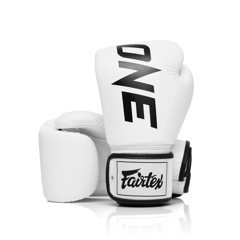 Fairtex BGV1 ONE Muay Thai Guantes de boxeo Sparring (blanco, 16 oz)