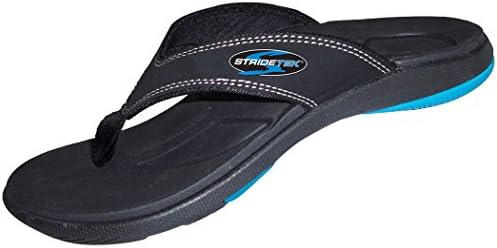 Stridetek Flipthotics Orthotic Sandals - Arch Support, Metatarsal Riser & Heel Cup Prevent Foot Pain