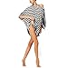 Chalier Womens Striped Chiffon Swimwear Bikini Swim Beachwear Swimsuit Cover Up