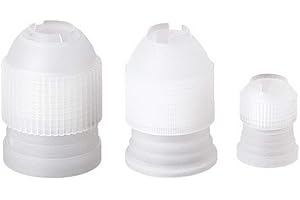 PZRT 3pcs S/M/L Cake Decorating Couplers Set Plastic Icing Piping Bag Converter Cream Nozzle Pipeline Couplers Pastry Tool Ho