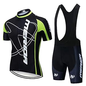 CHHBS Fietskleding voor de zomer, heren, korte mouwen, fietsshorts, gelpads, MTB voor racefietsen