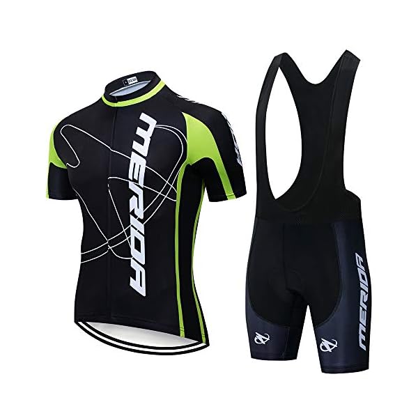 CHHBS Fietskleding voor de zomer, heren, korte mouwen, fietsshorts, gelpads, MTB voor racefietsen