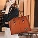 Best Laptop Bags for Women,15.6 Inch Women Briefcase Large Wing Designer Work Tote Computer Bag,Brown