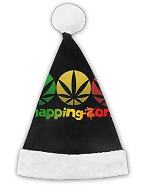 Christmas Hat Tie Dye Weed 3D Graphic Printed Santa Cap For Adults And Children