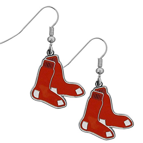 MLB Boston Red Sox Chrome Dangle Earrings