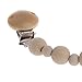 Aolvo 5pcs Baby Pacifier Clip Holder for Unisex Baby with Nature Wooden Teething Beads Nipple Strap Chain Teether Toys Gift for Baby Boy Girls Shower
