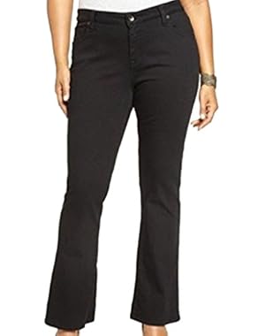 Women's Plus Size Ginger Bootcut jeans Black 7Q10011