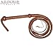 Ardour Crafts 06 Feet Long 12 Plait Genuine Real Leather Bull Whip Heavy Duty Bullwhip Brown