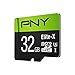 PNY Elite-X 32GB microSDHC Card with Adapter-UHS-I, U3 - up to 90MB/sec (P-SDU32U390EX-GE)