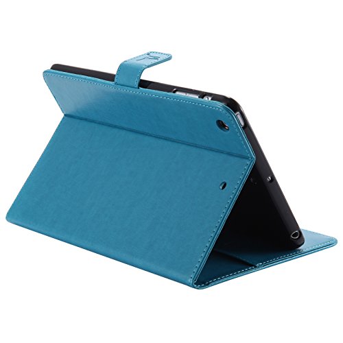 iPad Mini 2 Mini 3 Case, LittleMax(TM) Lightweight PU Leather Flip Stand Embossed Bird & Butterfly & Girl Case Smart Cover with Auto Wake / Sleep for Apple iPad Mini 3/2/1 -#3 Blue - Thumbnail 6