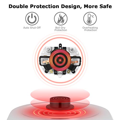 Electric Kettle, Homgeek Electric Kettle Glass with Variable