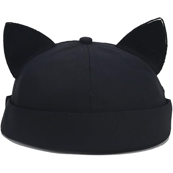 Amazon.com: XYIYI Women Black Docker Cap Cute Cat Ears Hats Beanie