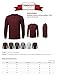 Style by William SBW Men's Solid Basic Crew Neck Thermal Long Sleeve T-Shirt