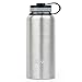 LifeSky Stainless Steel Sports Water Bottle - 950ml - Double-Wall Vacuum Insulation - Wide Mouth, Leak Proof (32oz),Silver