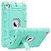 ULAK Case for iPad mini 1 2 3, Three Layer Heavy Duty Shockproof Protective Case with Kickstand for iPad mini 2 Case 1st 2nd 3rd Generation (Green/Grey)