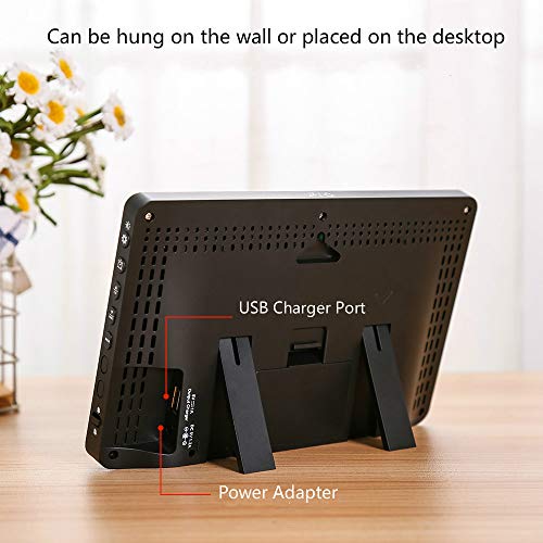 FanJu Color Wi-Fi Weather Station with APP Control/Smart Weather Monitor Clock with USB Charger Port/Indoor Outdoor Temperature and Humidity/Wind Speed/Digital Clock with Outdoor Sensor