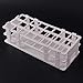 15 Pack Test Tubes with Rack - Buytra 40ml Clear Plastic Test Tube Gumball Candy Tube with Caps 25x140mm - 24 Holes Detachable Test Tube Rack Holder for 25mm Tubes