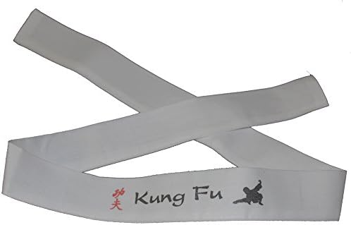 White Kung Fu Sport Tie Headband